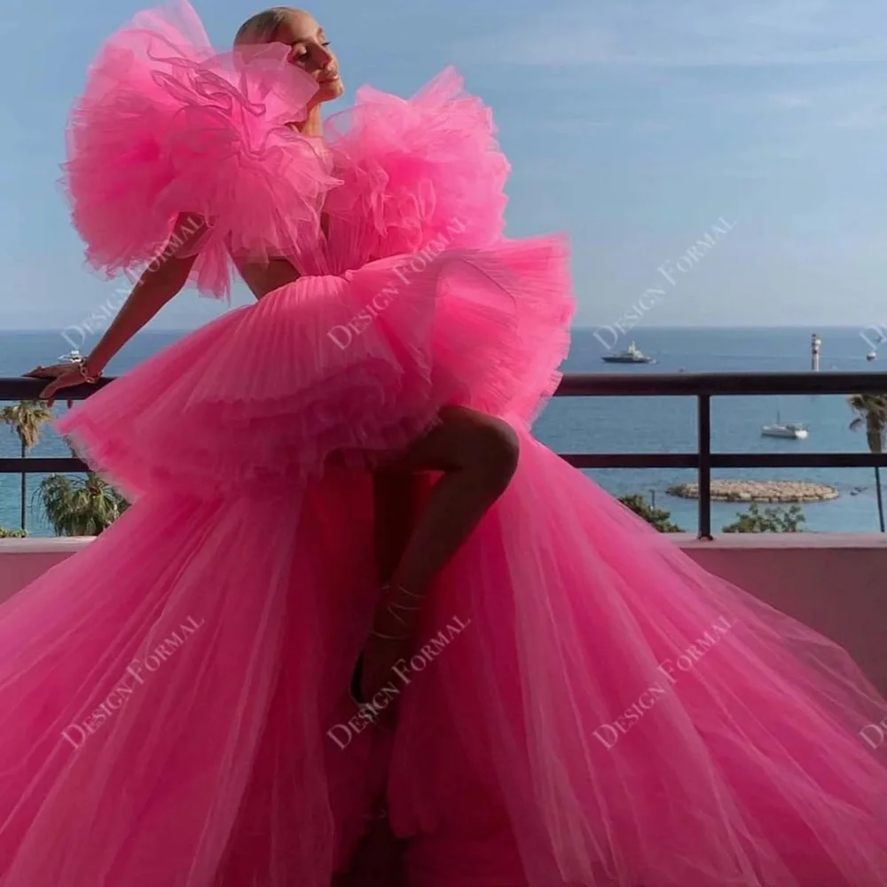 Mew Mews Hot Pink Mini Tulle Party Dress - Picture 5 of 6